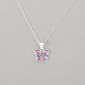 Kids Sterling Silver Multi Color Butterfly Crystal Pendant - image 1
