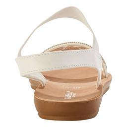 Womens Capelli New York Faux Leather Rhinestone Slingback Sandals
