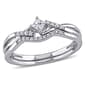 Loveblooms(tm) Princess & Round Diamond Bridal Ring Set - image 1