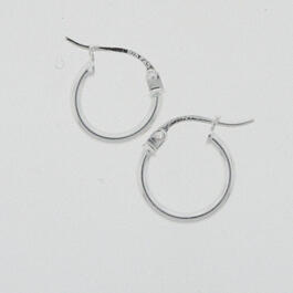 Sterling Silver Small Click Top Hoop Earrings