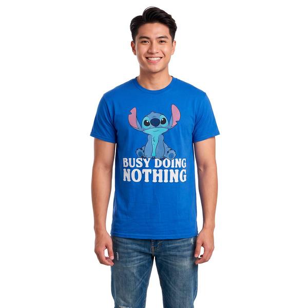 Young Mens Disney Stitch Nothing Graphic Tee - image 
