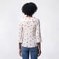 Womens Floral & Ivy 3/4 Ruffle Front Dot Pleater Blouse - image 2