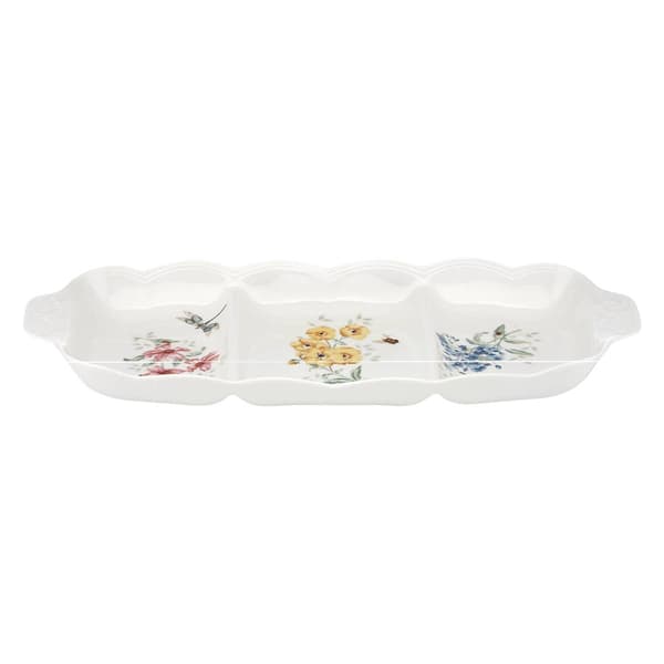 Lenox&#40;R&#41; Butterfly Meadow&#40;tm&#41; 3 Part Divided Serving Dish - image 