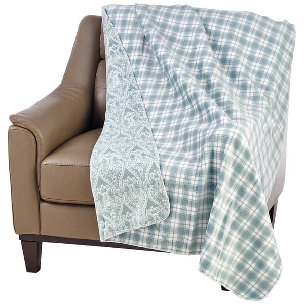 Ashley Cooper&#8482; Leana Reversible Plush Throw - Green