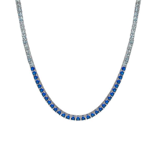 Gianni Argento Round Blue Ombre Necklace - image 