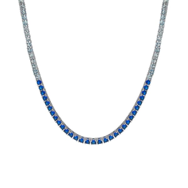 Gianni Argento Round Blue Ombre Necklace - image 