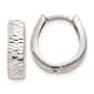 Gold Classics&#40;tm&#41; 14kt. White Gold Textured Hoop Earrings - image 1