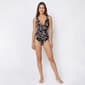 Womens Cupshe Leaf Plunge Shirred One Piece Swimsuit - image 1