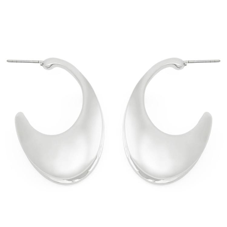 Steve Madden Oval Flat Huggie Earrings