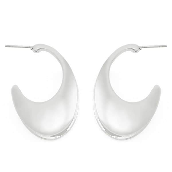 Steve Madden Oval Flat Huggie Earrings