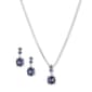 Nine West Silver-Tone & Purple Pendant & Earring Set - image 1