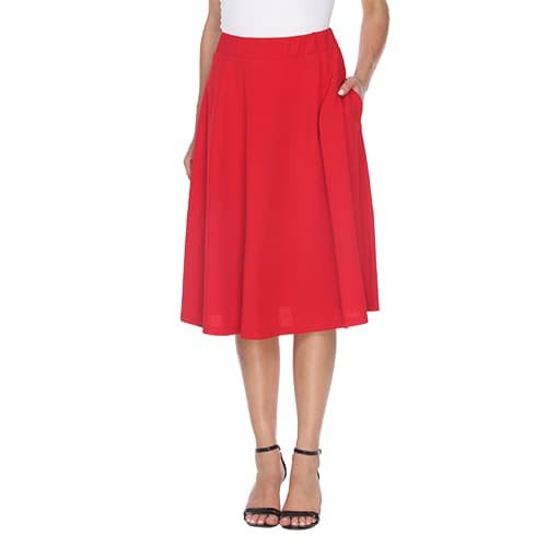 Womens White Mark Saya Flare Skirt