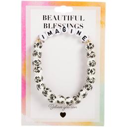 Beautiful Blessings Black & White Cloisonne Imagine Bracelet