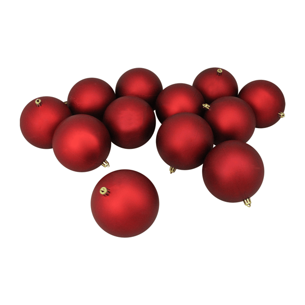 Northlight 12ct. Red Hot Shatterproof Christmas Ball Ornaments