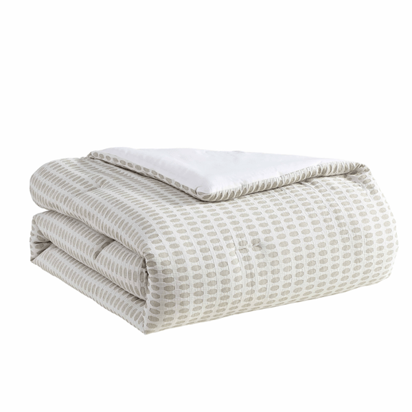 Palm Aire Selena 3pc. Beige/Sage Geometric Cotton Comforter Set