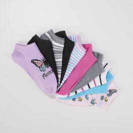 Girls Ella & Joy&#40;tm&#41; 10pk. Emoticon Flat Knit Low-Cut Socks