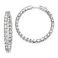 Sterling Silver 37mm x 35mm Hoop Earrings - image 1