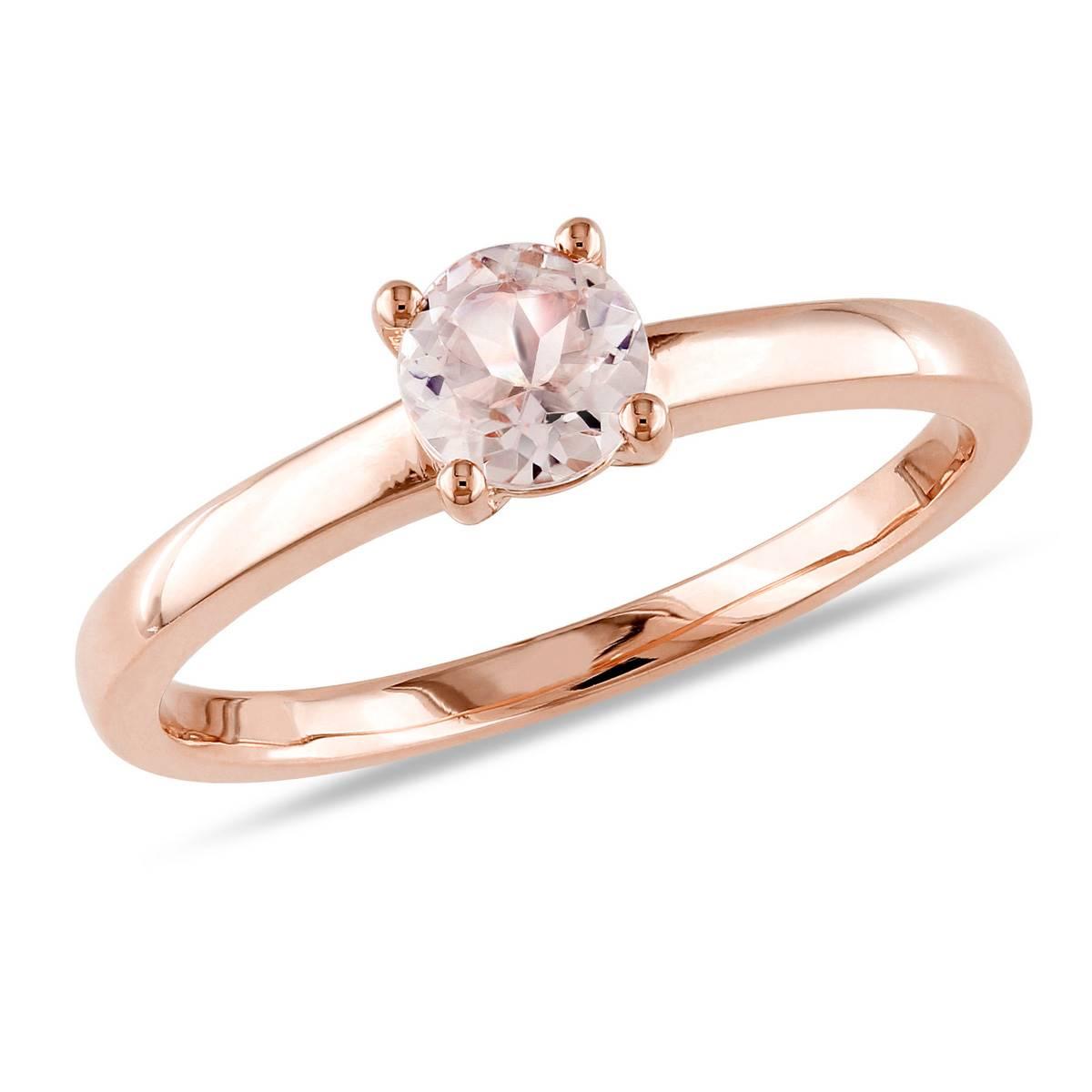 Gemstone Classics™ 10kt. Rose Gold 1/2ctw. Morganite Ring
