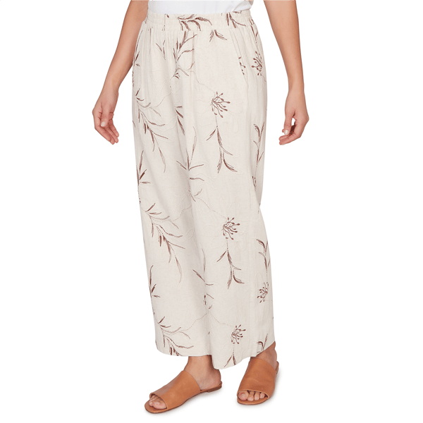 Plus Size Skye’s the Limit Blooming Pastels Embroidery Wide Pants