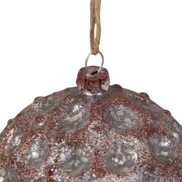 Northlight Silver Textured Glass Christmas Ball Ornament