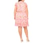 Plus Size MSK Short Sleeve Floral Smock Waist A-Line Dress - image 4