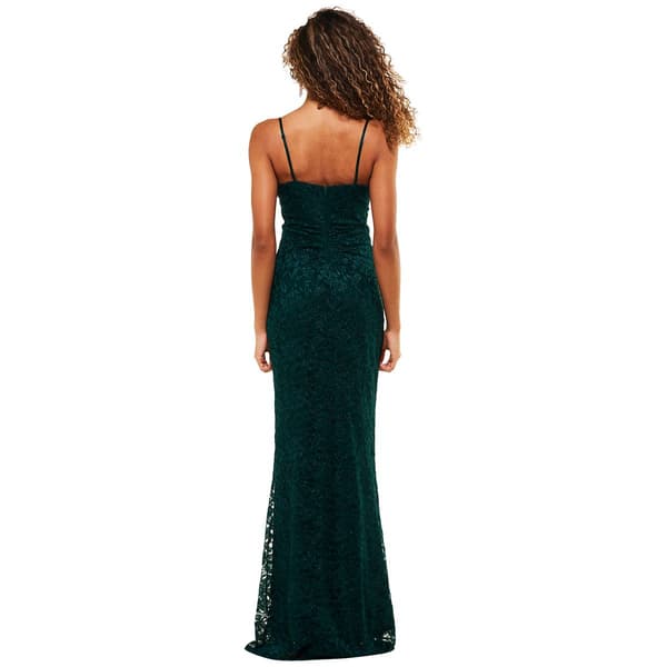 Juniors Emerald Sundae Lace Ruch Cut Out Empire Waist Dress