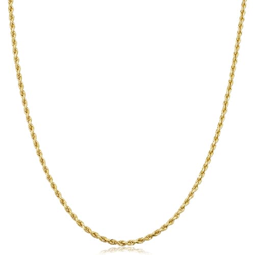 Unisex Gold Classics(tm) 10kt. Yellow Gold 1.9mm 18in. Rope Chain