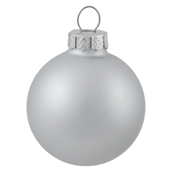 Northlight 10ct. Silver Shiny & Matte Glass Christmas Ornaments