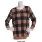 Womens Emily Daniels Long Sleeve Buffalo Check Hacci Top - image 7