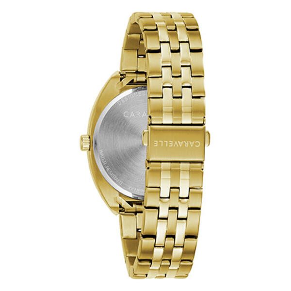 Mens Caravelle Retro Gold-Tone Bracelet Watch - 44C110
