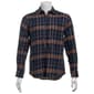 Mens Mountain Ridge Long Sleeve Flannel Shirt - Navy/Red - image 1