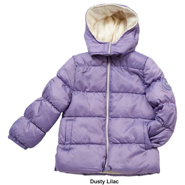 Girls &#40;4-6x&#41; Pink Platinum&#174; Classic Ripstop Solid Puffer Coat