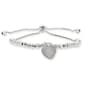 Accents by Gianni Argento Heart Charm Bead Adjustable Bracelet - image 1
