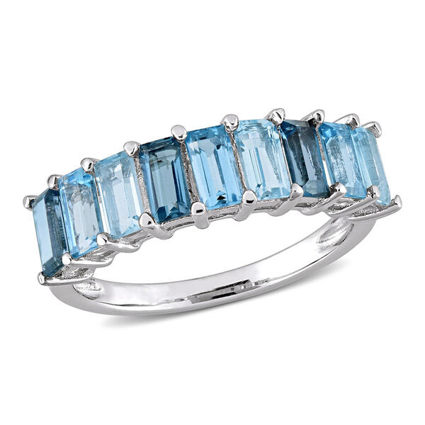 Gemstone Classics&#40;tm&#41; 2 1/2ctw. Blue Topaz Fashion Eternity Ring - image 
