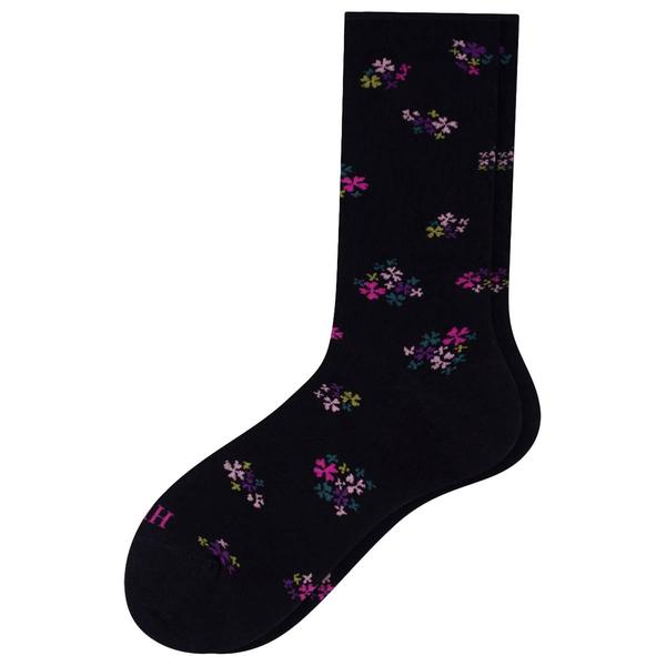 Womens HUE(R) Floral Jeans Crew Socks - image 