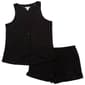 Womens Nicole Miller Tank Rib Button Front Short Pajama Set - image 1