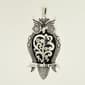 Wearable Art Silver Crystal Owl Slider Enhancer - image 1