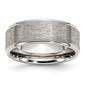 Mens Gentlemen's Classics&#40;tm&#41; 8mm Stainless Steel Ridged Edge Band - image 1