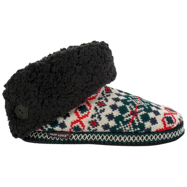 Womens MUK LUKS® Melinda Boot Slippers - Navy/Multi