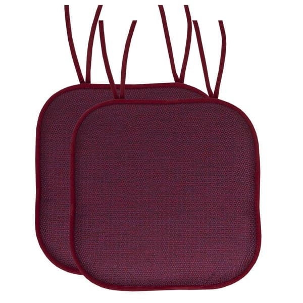 Sweet Home Collection Cameron No Slip Back Chair Pad w/ Ties
