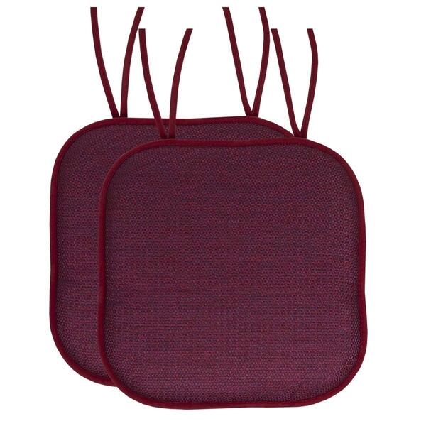 Sweet Home Collection Cameron No Slip Back Chair Pad w/ Ties - image 