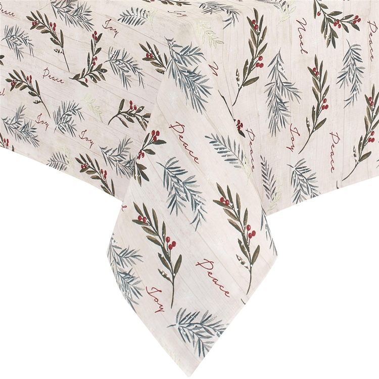Threadmade Holiday Tree Trimmings Tablecloth