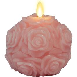 Luminara 4x4.25 Rose Sphere Candle