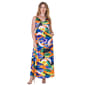 Womens 24/7 Comfort Apparel Tropical A-Line Maxi Dress - image 1