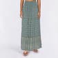 Juniors Pink Rose Gauze Print Tier Wide Smock Waist Skirt - image 1