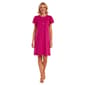 Womens Absolutely Famous Scallop Sleeve Crew Neck Shift Dress - image 1