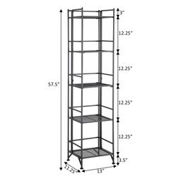 Convenience Concepts Xtra Storage 5-Tier Folding Metal Shelf