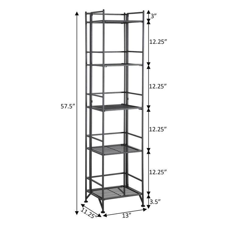 Convenience Concepts Xtra Storage 5-Tier Folding Metal Shelf