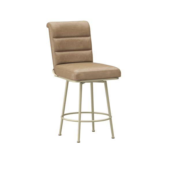 HH2 Home Stause Channel-Tufted Counter Height Swivel Stool