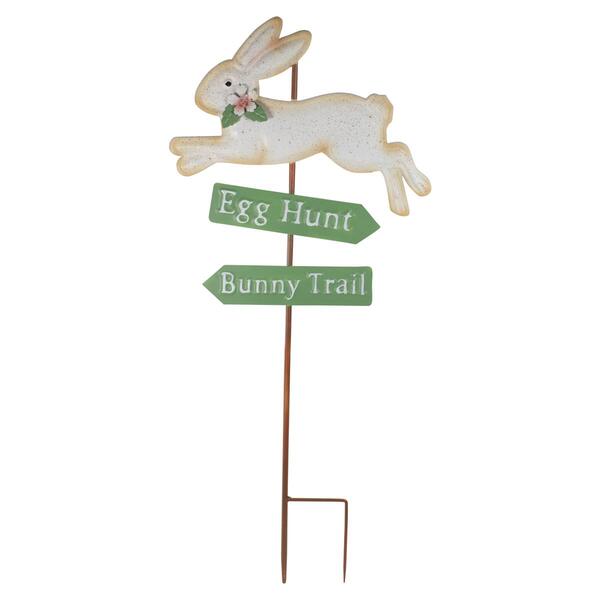Northlight Seasonal 25.5in. Easter Egg Hunt and Bunny Trail Stake - image 